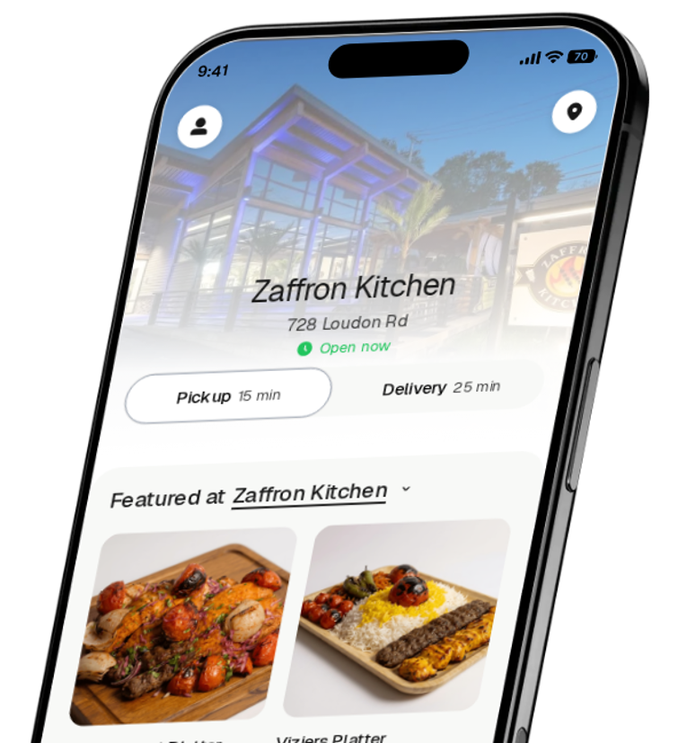 Zaffron Kitchen app preview