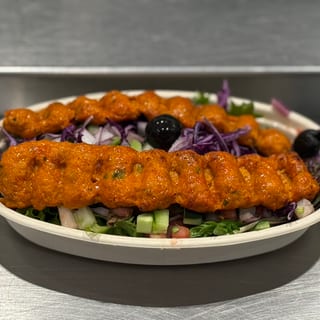 Ground Chicken Kebab Salad