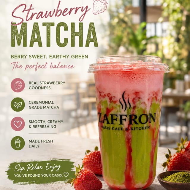 Strawberry Matcha.