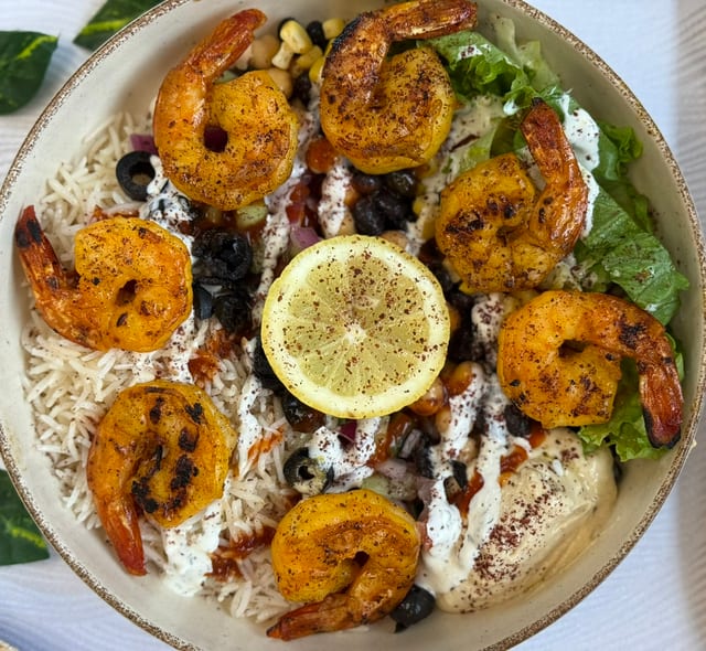 Zaffron Shrimp Salad.