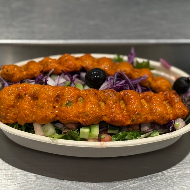 Delicious Kebab Salad Awaits