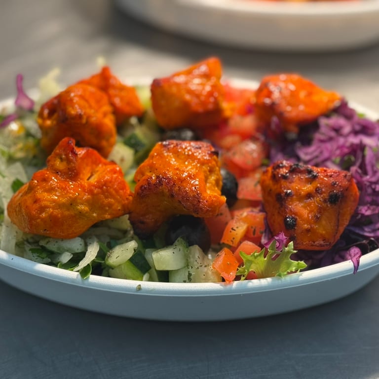 Delicious Kebab Salad Awaits