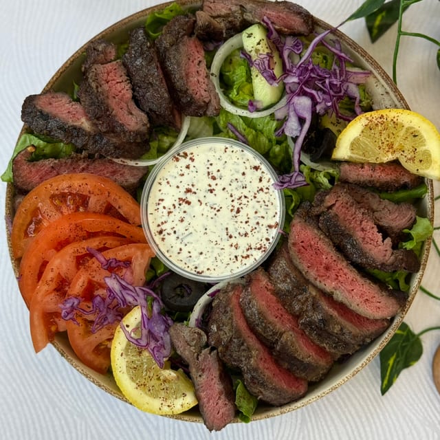 Barg Kebab (Steak) Salad.
