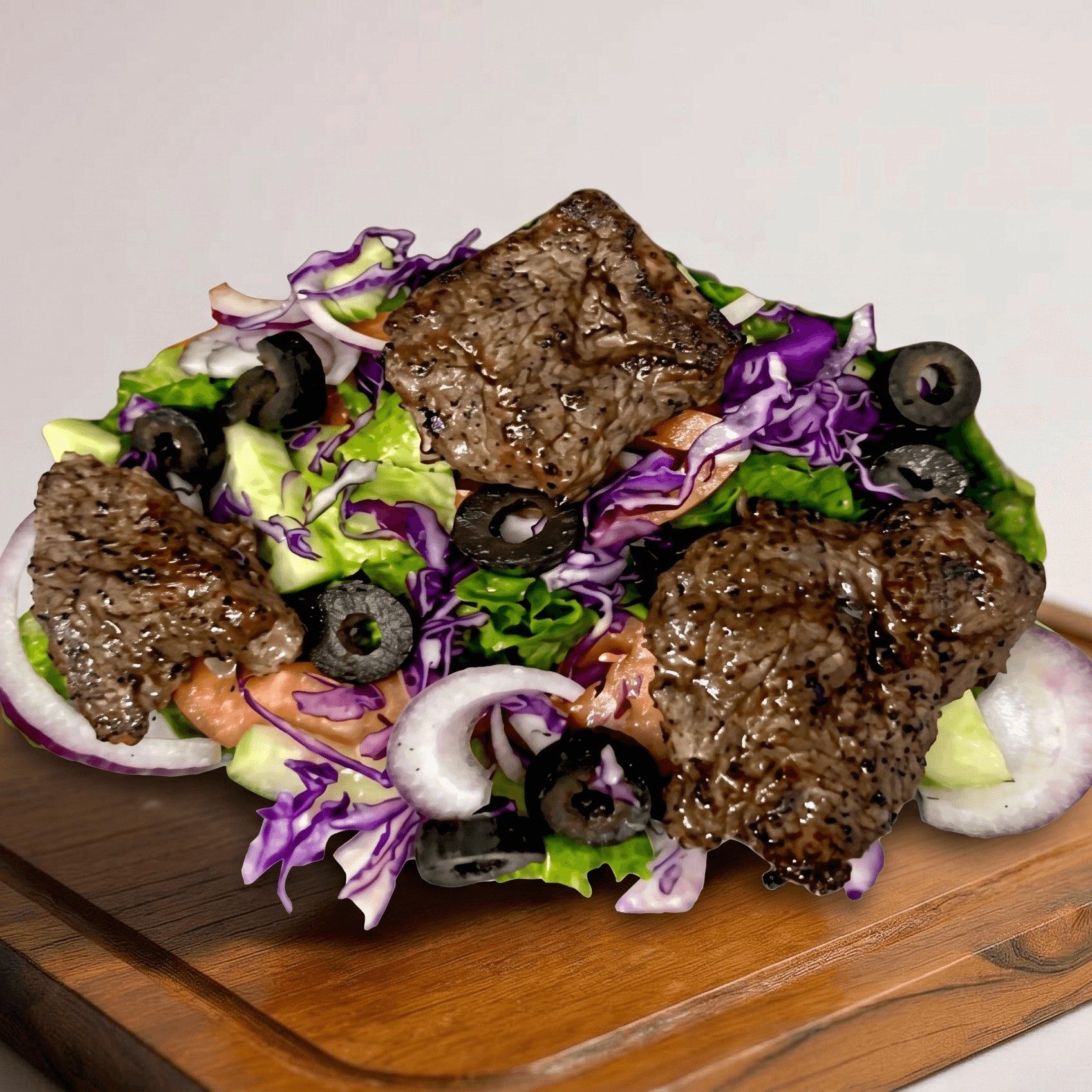 Barg Kebab (Steak) Salad.
