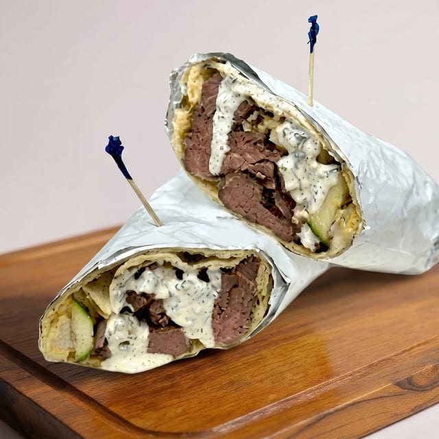 Barg Kebab (Steak) Wrap.