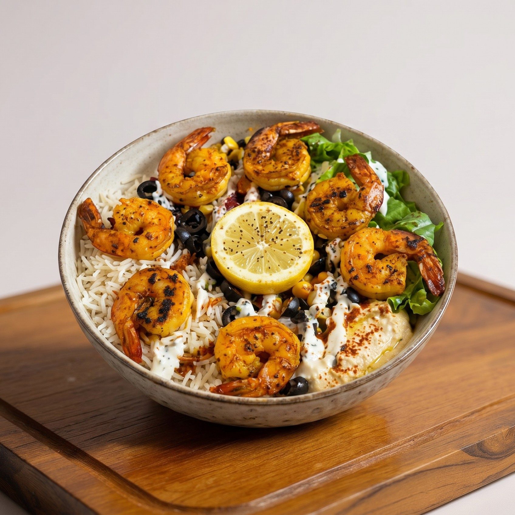 Zaffron Shrimp Bowl.